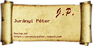 Jurányi Péter névjegykártya